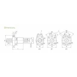 HIWIN Flanged Nut M8x1 37.9 mm Dia, 4R-40-40K2-FSC image 2