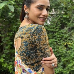 Bindigasm's Advi Embellished Saree Blouse-image-3