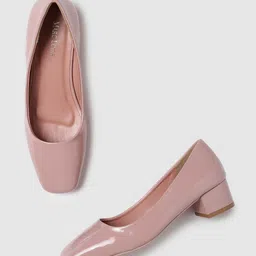 Marc Loire Square Toe Block Heel Pumps-4