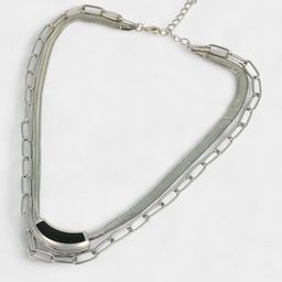 SOHI Silver-Plated The Sylvan-Snakechain Layered Necklace-picture-6