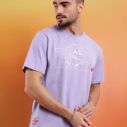 WROGN Men Naruto Graphic Printed Round Neck Pure Cotton Relaxed Fit T-shirt-image-55