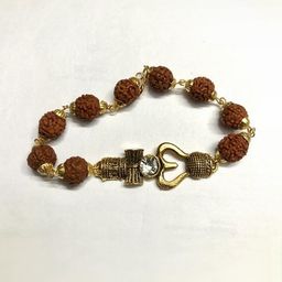 Divine souvenirs Brown Alloy Bracelet image 1