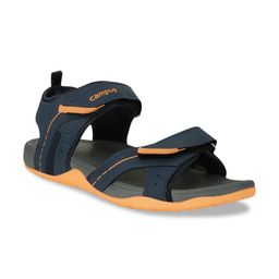 Campus Men Navy Blue & Orange Comfort Sandals-image-64