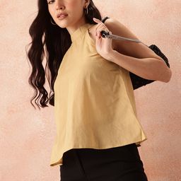 all about you Halter Neck Pure Cotton A-Line Top-image-64
