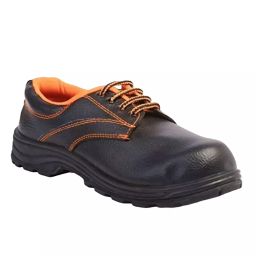 SLT-HUB Chetak Shoes -02 Low Ankle Steel Toe Black & Orange Safety Shoes, Size - UK 9 (Pack of 12 Pairs)-image-120