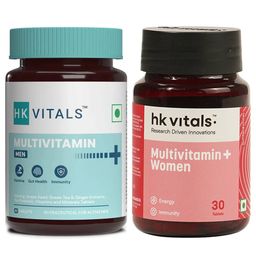 HealthKart HK Vitals Multivitamin Plus Women & Men 30 Tabs Combo-12