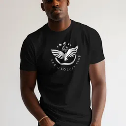 OUTLAWS Men Graphic Printed Monochrome T-shirt-image-7