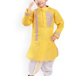 NEW GEN Boys Printed Regular Pure Cotton Kurta with Dhoti Pants-picture-19