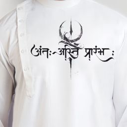 DEVOILER Men Ethnic Motifs Printed Thread Work Kurta image 4