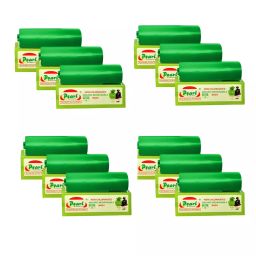 Pearl Luxury 10 L 12x9 inch Green Garbage Bag 30 Bag Per Roll Small Size (Pack of 12 Rolls)-image-93