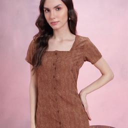 DressBerry Printed A-Line Mini Dress-image-43
