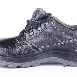 Hillson Soccer Steel Toe Safety Shoes Low Ankle PU Sole Black Full Grain Leather Size UK 9-image-46