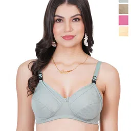 Liigne Pack Of 4 Full Coverage Non Padded Cotton Maternity Bra-17