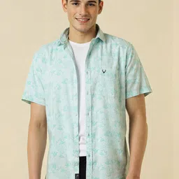 Allen Solly Conversational Printed Spread Collar Casual Cotton Shirt-picture-30