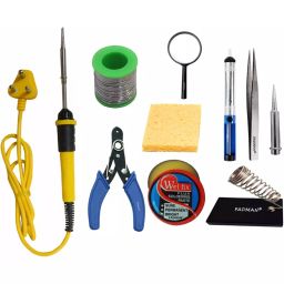 Fadman 10 In 1 Soldering Iron Kit Beginner Basic Flat Tip Copper, Iron & Nickle 25 W-11