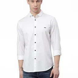 ISUEL FAB Men White Cotton Solid Casual Shirt-picture-40