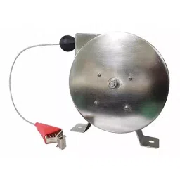 SPEEDAIRE Cable Reel Spring Return Stainless Steel Silver 6.1 m (20 Ft) Cable Length, 440G04-image-99