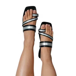 Vaidaan Women Striped Slip-On One Toe Flats-13