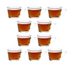 Somil Clear Glass Coffee & Tea Cup / Mug (170 Ml), Enjoy Your Drink in Style, 08.5 X 11.5 X 6.7 Cm, Pack of 10-image-29