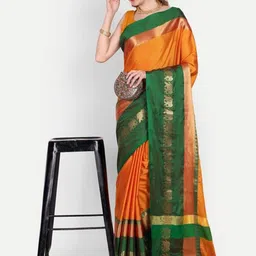 A S CREATION Zari Woven Design Border Paithani Saree-picture-23