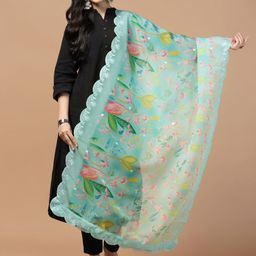 Kaizen TEXO FAB Printed Organza Dupatta-5