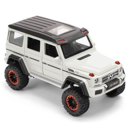Pluspoint Diecast Toy Car Scale Model Pull Back Vehicles Alloy Simulation Supercar with Lights and Sound Also for Car Dashboard Mercedes G 500 - White-15