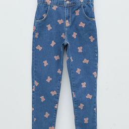LC Waikiki Teddy Printed Button Down Jeans  - Indigo Blue-picture-12