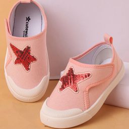 Cute Walk by Babyhug Canvas Shoes Star Design - Pink-image-17