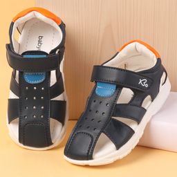 Babyoye Sandals With Velcro Closure - Navy Blue-image-80