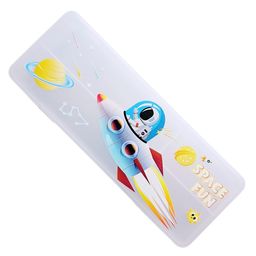 KARBD Translucent Double Sided Plastic Geometry Pencil Box - Space Fun Design-image-87