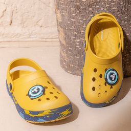 Toothless Brand Name Embellished Slingback Clogs - Mustard-image-74