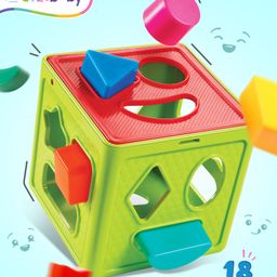 Intellibaby Premium Shape Sorting Cube -  Multicolour-12