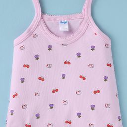 Tango Single Jersey Knit Sleeveless Slip With Cat & Floral Print - Pink-picture-16