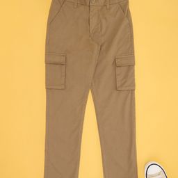 Pantaloons Junior Cotton Solid Pocket Detailed Pant -Dusky Dull Green-picture-43