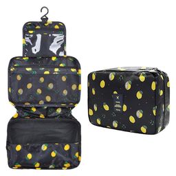 House of Quirk Polyester Hanging Travel Toiletry Kit Bag Cosmetic Makeup Bag Organizer For Women And Girls - Black-picture-16