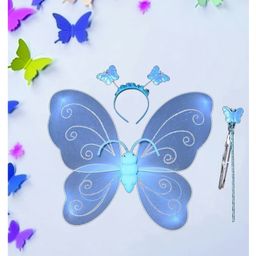 Funcart Blue Butterfly Wing Fairy Set(Wings,Head Band and Wand)-13