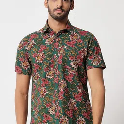 SAY Men Classic Floral Opaque Printed Casual Shirt-image-68