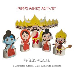 zooplay india Doxbox Ramayan Character Puppet Making Activity - Multicolor image 2
