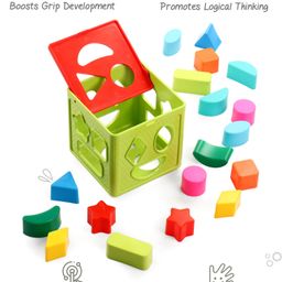 Intellibaby Premium Shape Sorting Cube -  Multicolour image 2