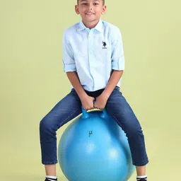 U.S. Polo Assn. Kids Boys Printed Pure Cotton Casual Shirt-image-97