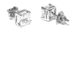 fabula Men Set of 2 Cubic Zirconia Studded Round & Square Shaped Studs image 4