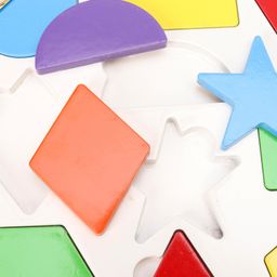 anindita toys Anindita Wooden Shape Sorting Board Puzzle with Thumbcuts Multicolor - 10 Pieces image 5