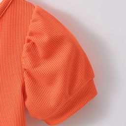 Mark & Mia Sleeveless Solid Color Top & Skirt Set - Orange image 5