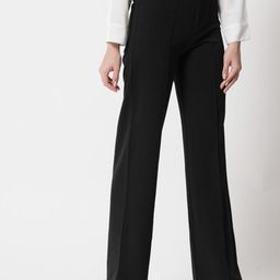 SHINE N SHOW Women Relaxed Straight Fit High-Rise Non Iron Trousers-image-96