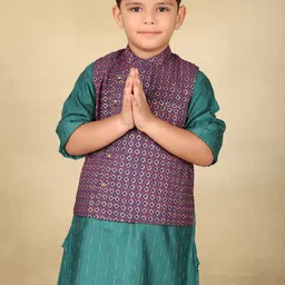 Fabindia Hand Block Printed Nehru Jacket image 1