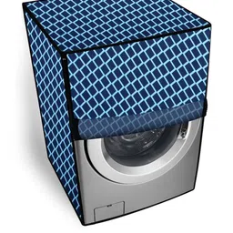 The Furnishing Tree Front Load Washing Machine Cover Check Blue Compatible for 6 Kg Eva ZXS-image-95