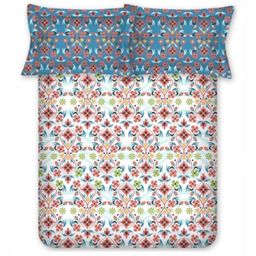 BOMBAY DYEING Blumen Blue Floral 104 TC Cotton Queen Bedsheet Set-2.24 m X 2.54 m-image-49