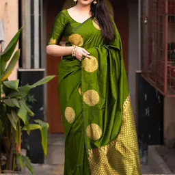 AMRUTKALA SAREES Embellished Woven Design Zari Banarasi Saree-picture-53