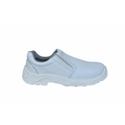 Zain Safety Micro-Fibre Composite Toe Safety Shoes PU Single Density Low Ankle White Micro-Fiber S2 Size UK11, ZM-39 WHITE-image-39