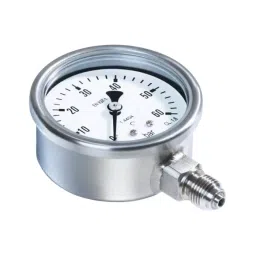 Bourdon G 1/4 Analogue Pressure Gauge 40 Bar Bottom Entry 63 mm Outside Diameter, MEX3-D20.B27-32